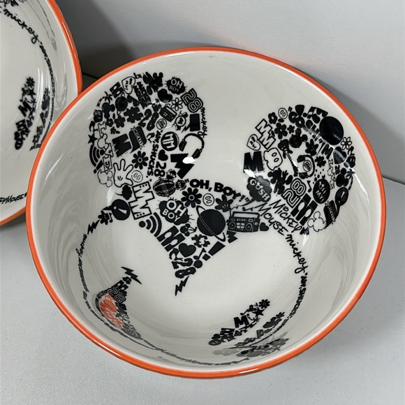 Disney Mickey Mouse Small Tidbit Ceramic Bowls set of 2 - Picture 2 of 8